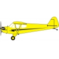 Piper J-3 Cub Sticker Decal! 7" Long! Vinyl Stickers!